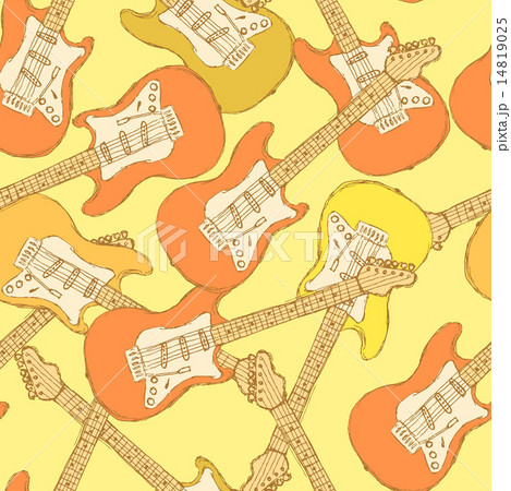 Sketch electric guitar musical instrument 14819025