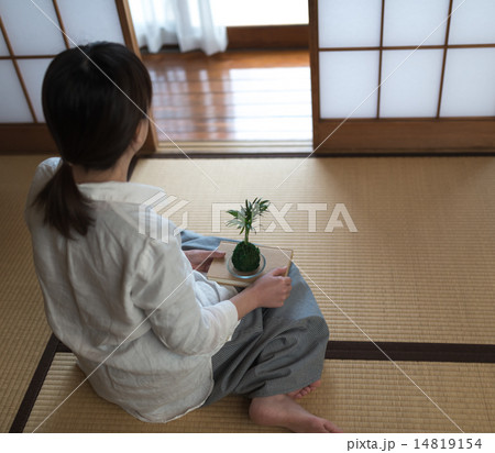 和室の女性 14819154