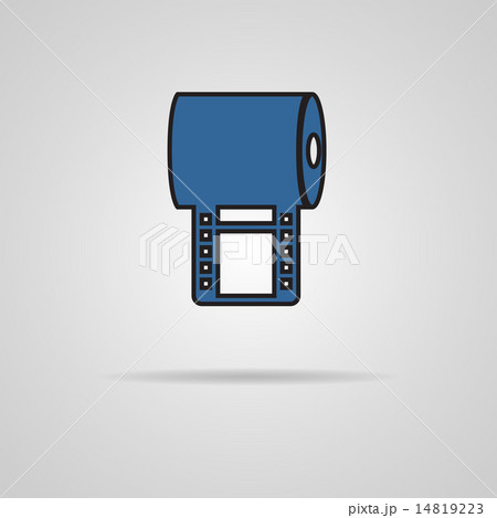 Box with film icon - vector illustration 14819223