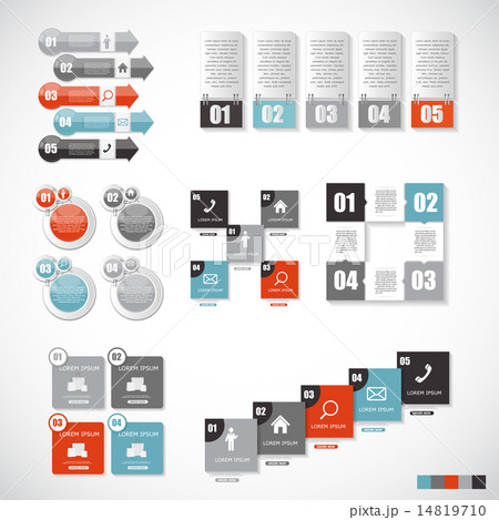Collection of Infographic Templates for Business Vector Illustration 14819710