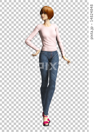 perming model female front view perming model female front view 14824848