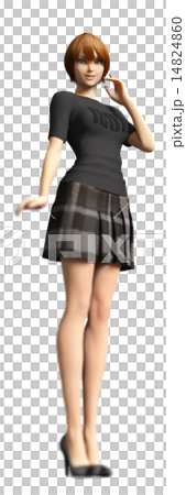 燙髮模型女性與女性景深 14824860