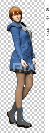 燙髮粗呢外套的女人 燙髮粗呢外套的女人 14824863