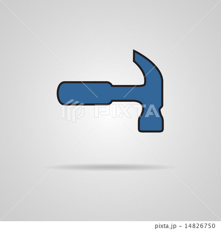 Hammer. Silhouette on a grey background 14826750