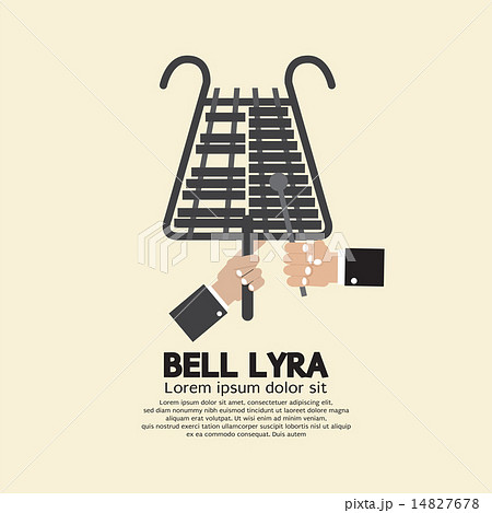 Flat Design Bell Lyra With Hands 14827678