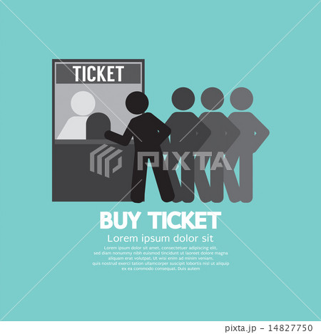 People Buy Ticket At Service Booth 14827750