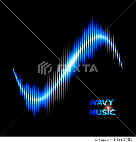 Wave shaped sound waveform 14831489