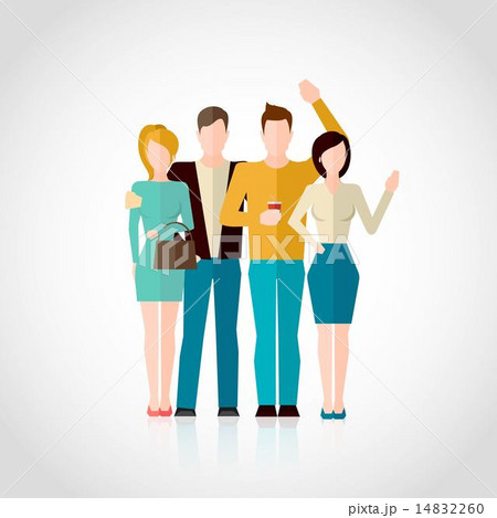 Friends Flat Illustration 14832260