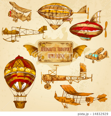 Vintage Aviation Sketchのイラスト素材 [14832929] - PIXTA