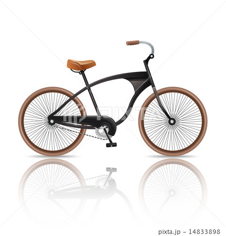 Realistic Bicycle Isolated 14833898