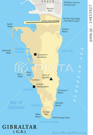 Gibraltar Political Map 14833927