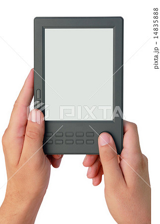 abstract electronic book in hands 14835888