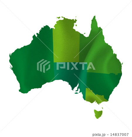オーストラリア 地図 国のイラスト素材