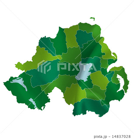 北アイルランド　地図　国 14837028