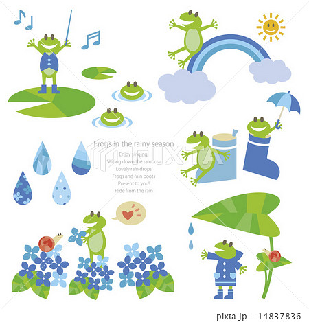 Frogsintherainyseasonのイラスト素材 1476