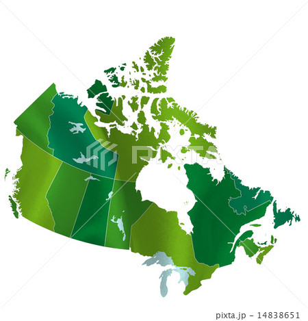 カナダ 地図 国のイラスト素材