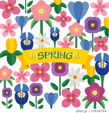 spring flower background flat design spring flower background flat design 14838768