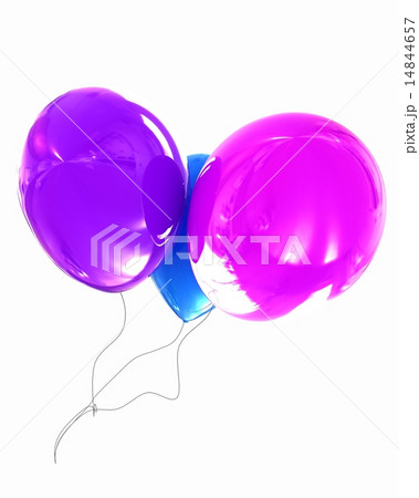 Color glossy balloons isolated on white 14844657