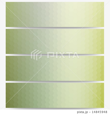 Abstract hexagonal headers set, blurred design vector 14845948