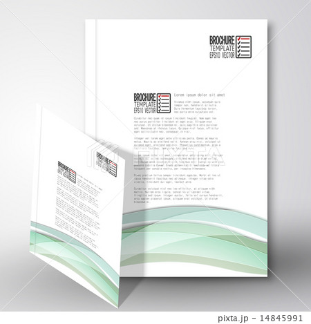 Colored wave background. Brochure, flyer or report for business, template vector 14845991