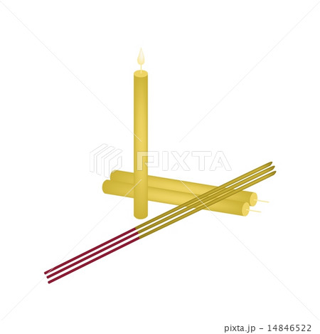 Pink Lotus with Joss Sticks and Candle 14846522