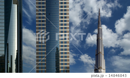 Modern skyscrapers, Sheikh zayed road, Dubai, UAE Modern skyscrapers, Sheikh zayed road, Dubai, UAE 14846843
