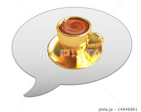 messenger window icon. Coffee cup on saucer 14846861
