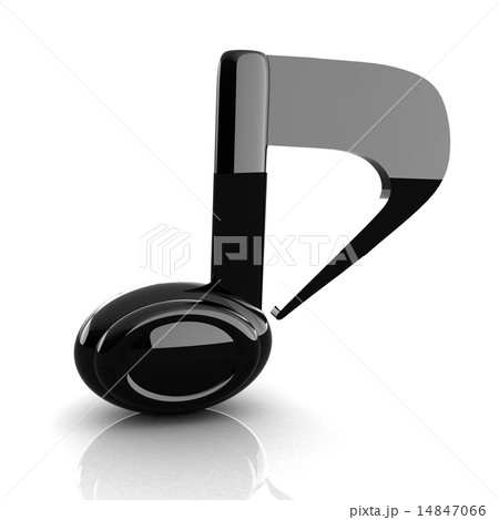 musical note 3D on white background 14847066