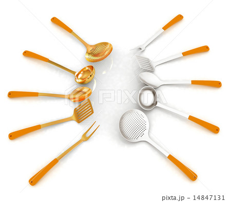 cutlery on white background 14847131