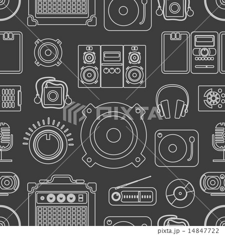 Audio equipment icons collection 14847722