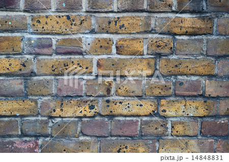 Covered with soot brick wall Covered with soot brick wall 14848831