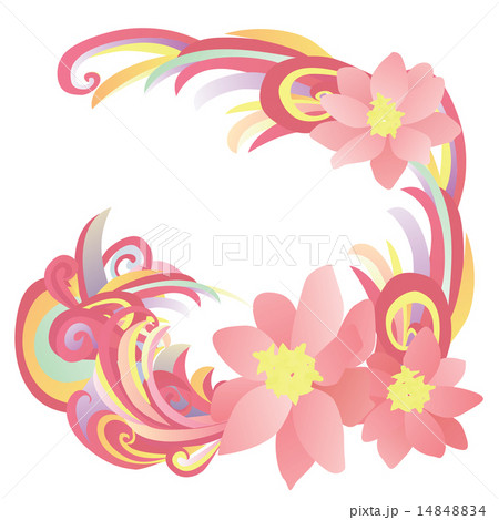 abstract flowers pink, red and yellow illustration abstract flowers pink, red and yellow illustration 14848834
