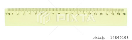 Yellow plastic centimeter ruler Yellow plastic centimeter ruler 14849193