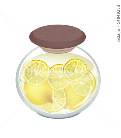 Preserved Lemons in A Jar on White Background 14849253
