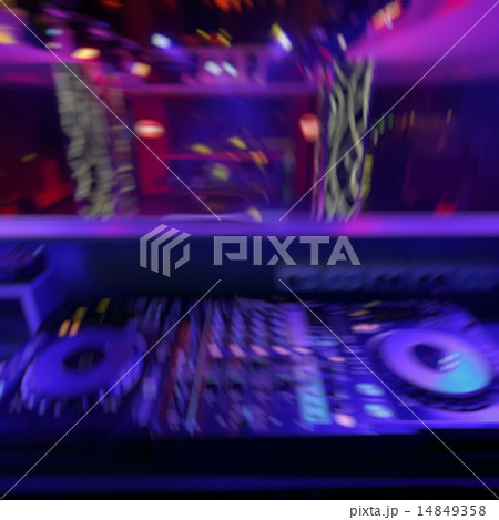 DJ mixer with light colored spotlights discos DJ mixer with light colored spotlights discos 14849358