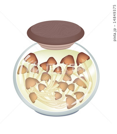 A Jar of Delicious Marinated Forest Mushrooms 14849375