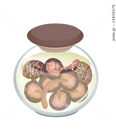 A Jar of Delicious Marinated Shiitake Mushrooms A Jar of Delicious Marinated Shiitake Mushrooms 14849376