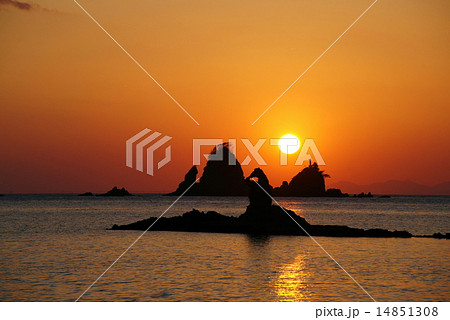 大田子海岸の夕陽 大田子海岸の夕陽 14851308