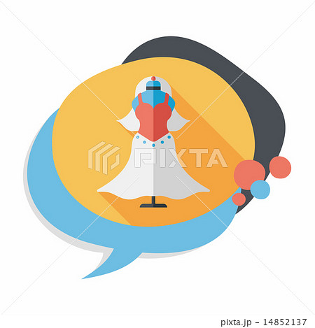 wedding dress flat icon with long shadow,eps10 wedding dress flat icon with long shadow,eps10 14852137
