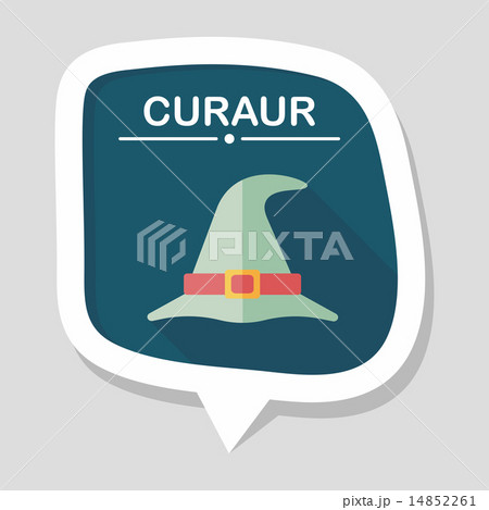 witch hat flat icon with long shadow,eps10 14852261