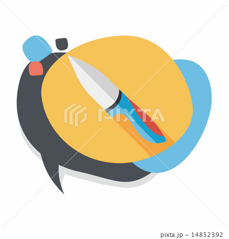kitchenware fruit knife flat icon with long shadow,eps10 kitchenware fruit knife flat icon with long shadow,eps10 14852392