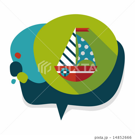 Sailboat flat icon with long shadow,eps10 Sailboat flat icon with long shadow,eps10 14852666