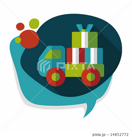 shopping freight transport flat icon with long shadow,eps10 14852772