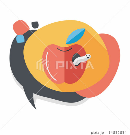 Apple flat icon with long shadow,eps10 14852854