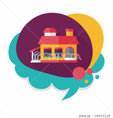 Building flat icon with long shadow,eps10 14853129