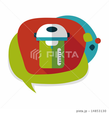 kitchenware electric pot flat icon with long shadow,eps10 14853130