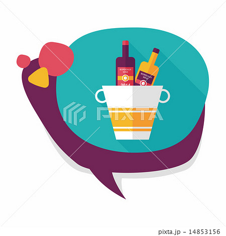 Ice bottle flat icon with long shadow,eps10 14853156