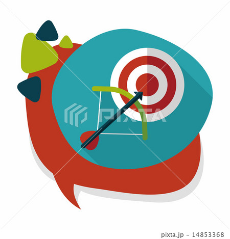 target flat icon with long shadow,eps10 14853368