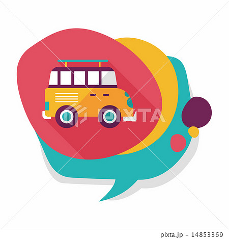 Transportation Sports Utility Vehicle flat icon with long shadow 14853369