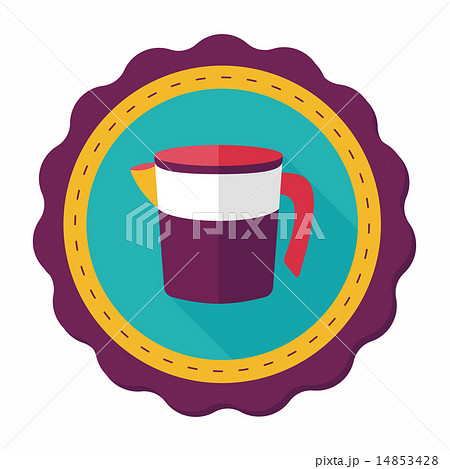 kitchenware measuring cup flat icon with long shadow,eps10 kitchenware measuring cup flat icon with long shadow,eps10 14853428
